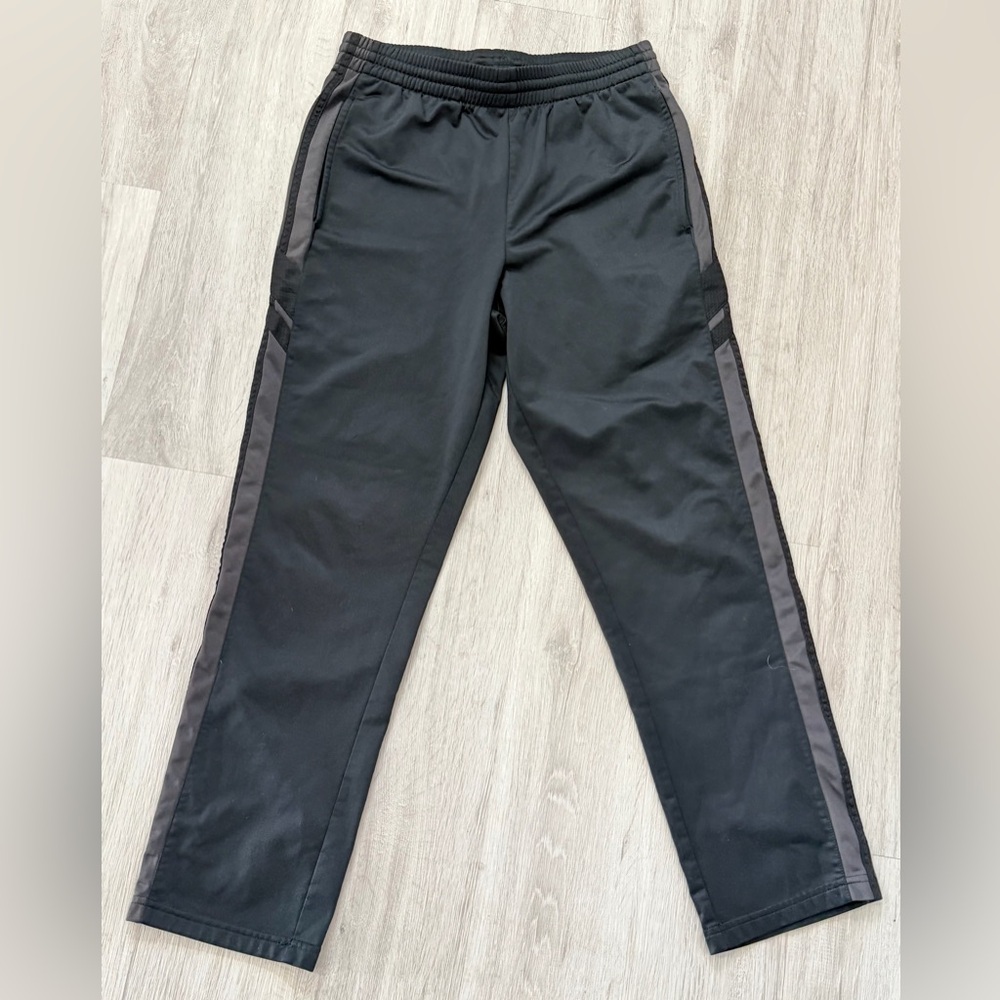 939: Tek Gear Black Joggers with Gray Accents - Small